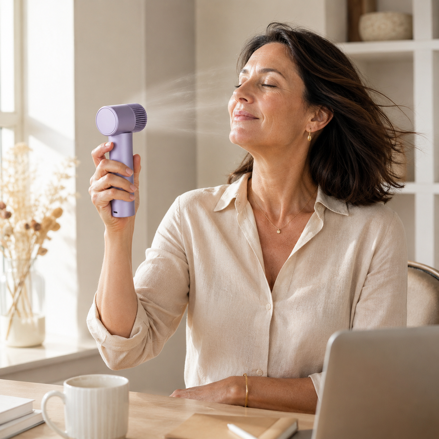 Ventilateur Fraîcheur Nomade Confortia™ | Canicule & bouffées de chaleur