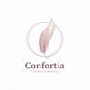 Logo Confortia plume vieux rose